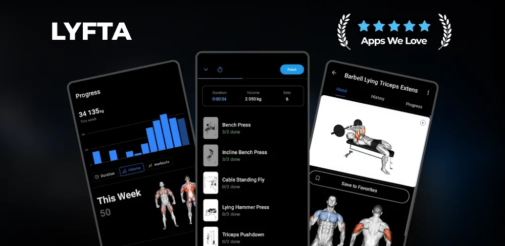 Lyfta: Gym Log Workout Tracker