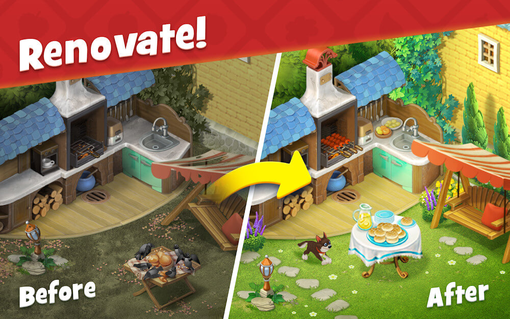 Hack  Gardenscapes v7.6.2 MOD APK (Unlimited Coins, Stars) Latest 2024 Gardenscapes-5