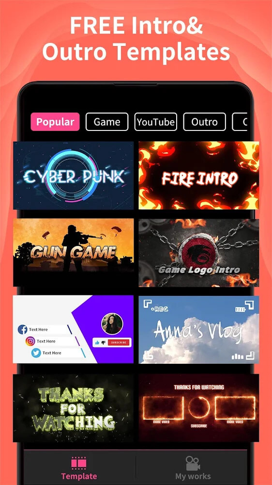 Intro Maker – Game Intro, Outro, Video Templates