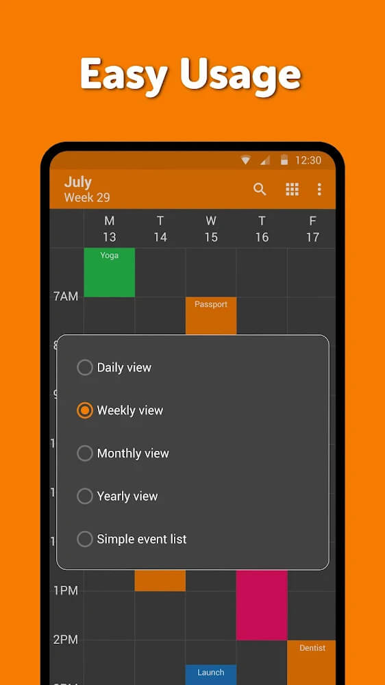 Simple Calendar Pro - Chương trình nghị sự và kế hoạch lịch trình