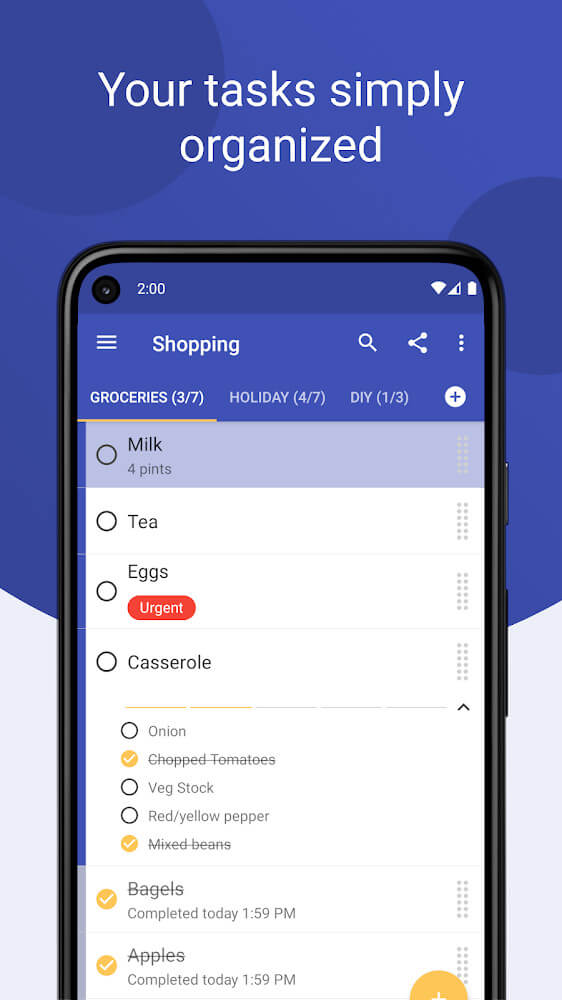 Tasks: to do list with sync, reminders & calendar