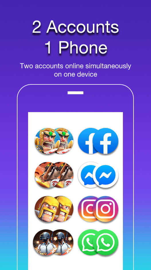 2Accounts – Dual Space & Dual Apps