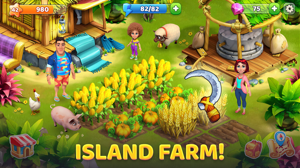 Bermuda Adventures Farm Island Mod apk [Unlimited money][Mod Menu