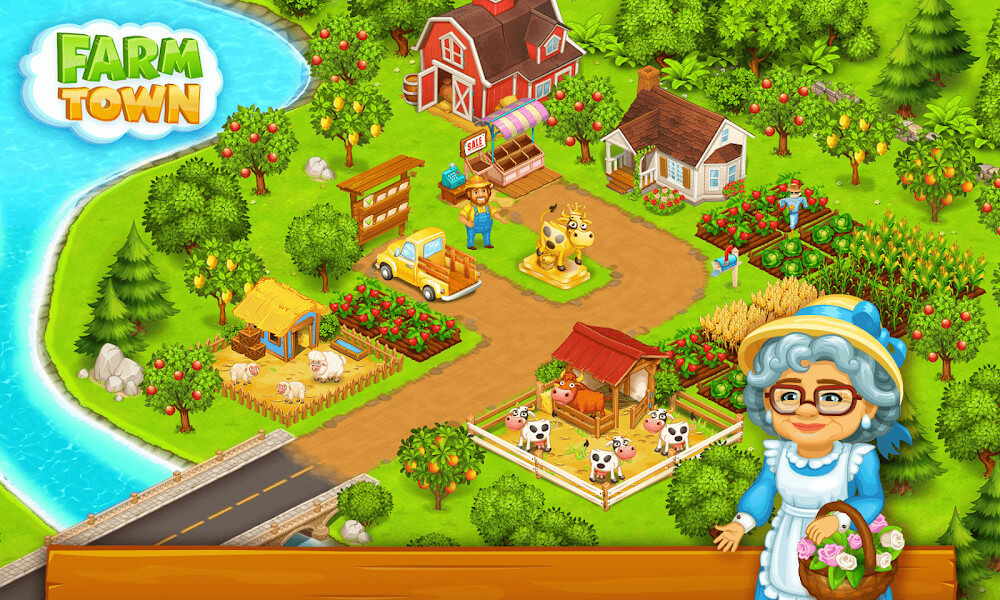 Download Gratis Farm Town Mod Apk Terbaru [Unlimited Money, Gems] v3.79 