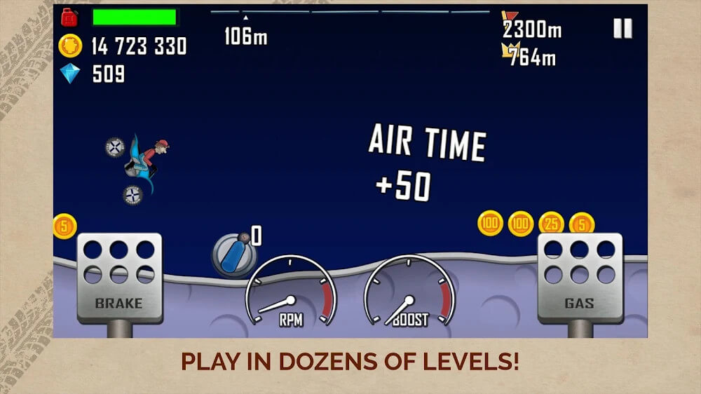 Hill Climb Racing v1.60.1 MOD APK (Unlimited Money, Paints, Fuel