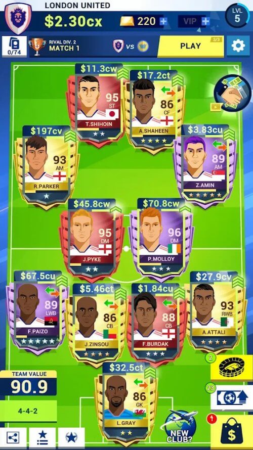 Idle Eleven v1.28.2 MOD APK (VIP/Unlimited Money) Download