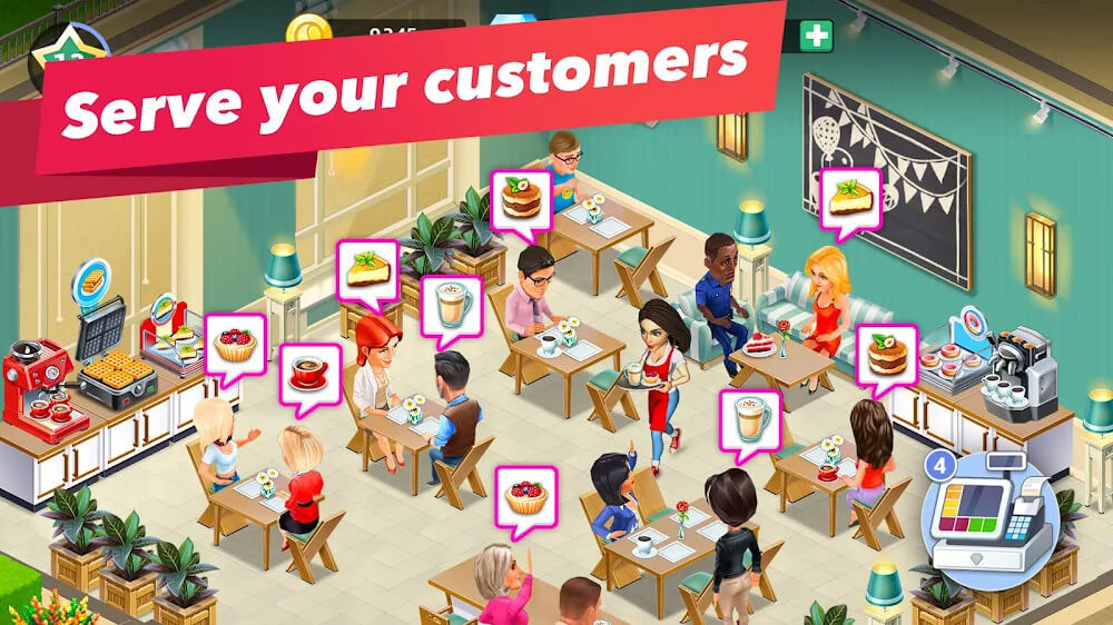 Hack My Cafe v2024.1.1.0 MOD APK + OBB (Speed Up) free 2024 My-cafe-restaurant-game-serve-manage-4