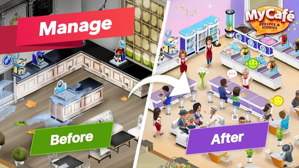 Hack My Cafe v2024.1.1.0 MOD APK + OBB (Speed Up) free 2024 My-cafe-restaurant-game-serve-manage-7