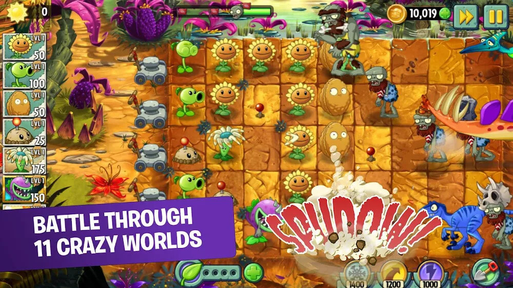 Plants vs Zombies 2 v11.0.1 MOD APK + OBB (Unlimited Coins/Gems/Suns))  Download