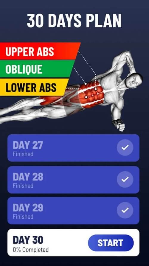 Download Six Pack in 30 Days Abs Workout v1.29 APK + MOD (Pro Unlocked)