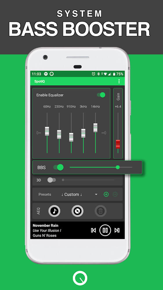 SpotiQ – Sound Equalizer and Bass Booster