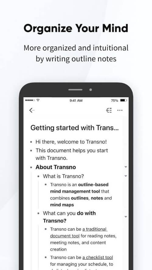 Transno – Outlines, Notes, Mind Map