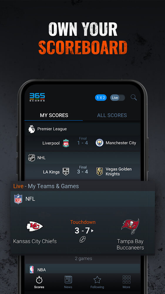 365Scores v13.1.3 MOD APK (Premium Unlocked) Download