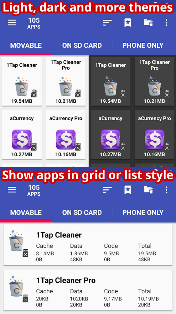 AppMgr Pro III (App 2 SD, Hide and Freeze apps)