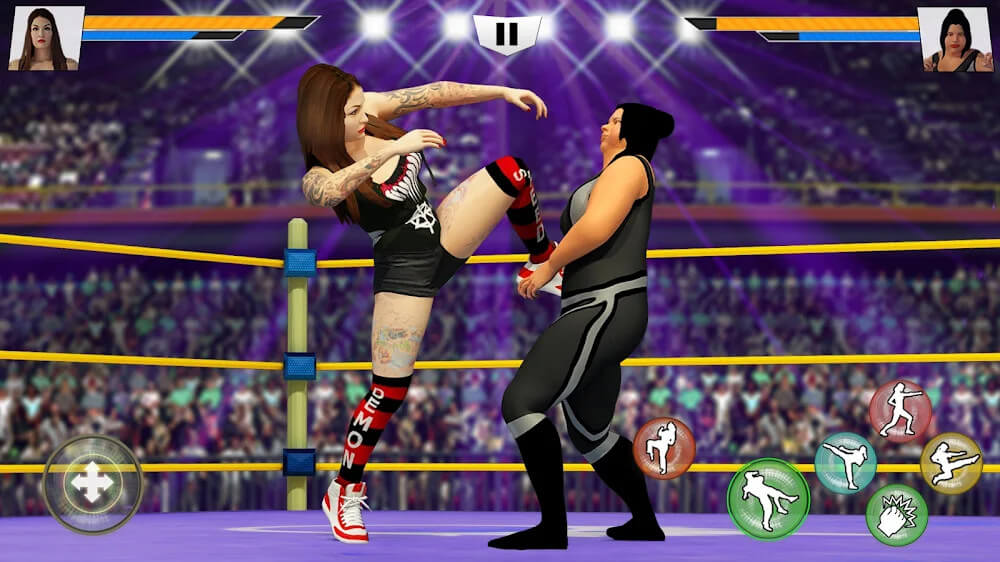 Hack game Bad Girls Wrestling Game v2.0 MOD APK (Unlimited Money/Unlocked) 2024 Bad-girls-wrestling-game-3