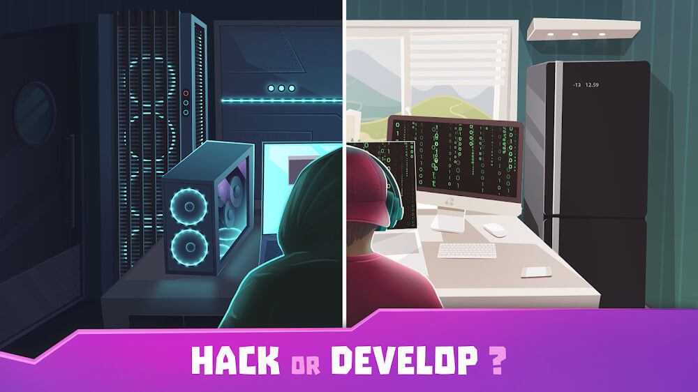 Hacker or Dev Tycoon? Tap Sim