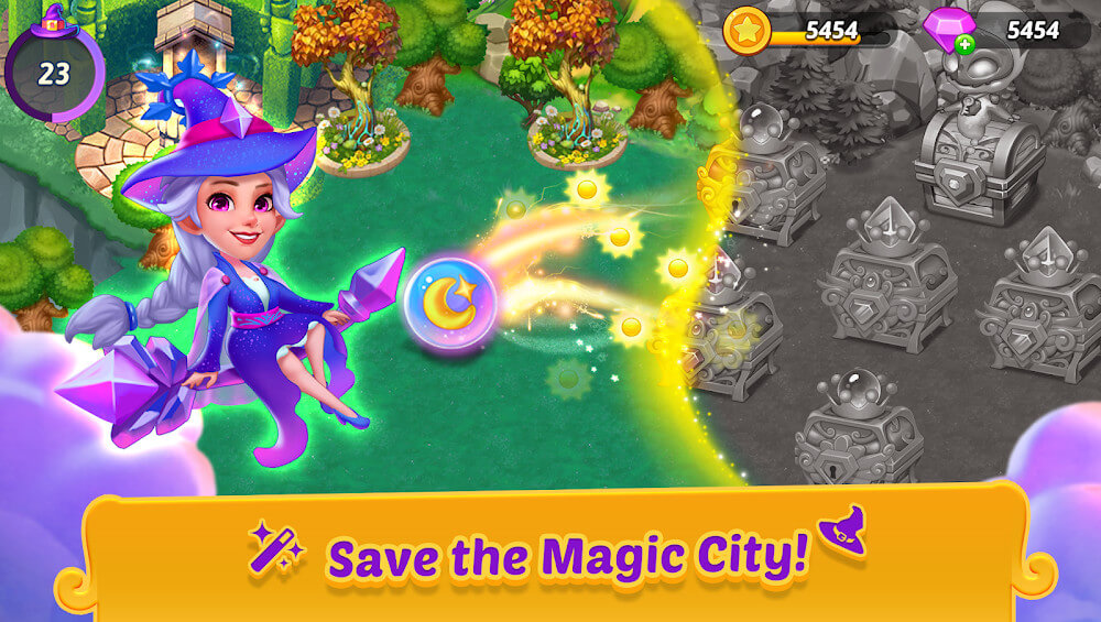 Merge Witches v4.35.0 MOD APK (Unlimited Diamond) Merge-witches-mergematch-to-discover-calm-life-4