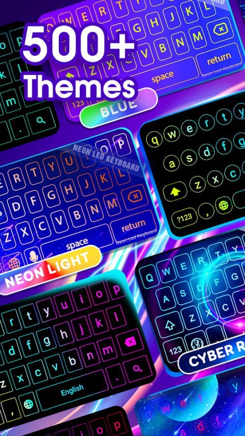 Neon LED Keyboard v3.6.7 MOD APK (Premium Unlocked) Download