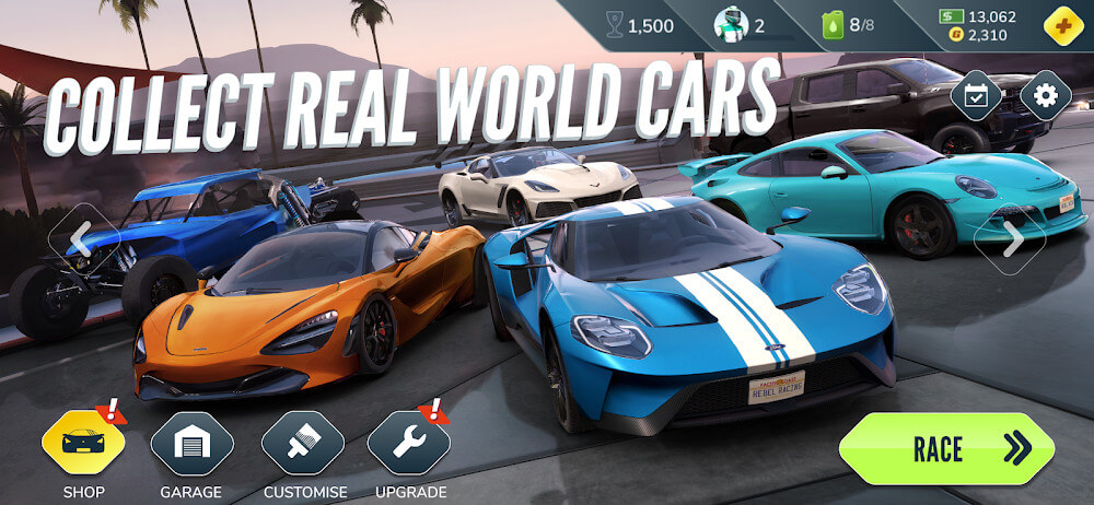 Rebel Racing v25.00.18437 MOD APK + OBB (Nitro Boost, Dumb AI) Download