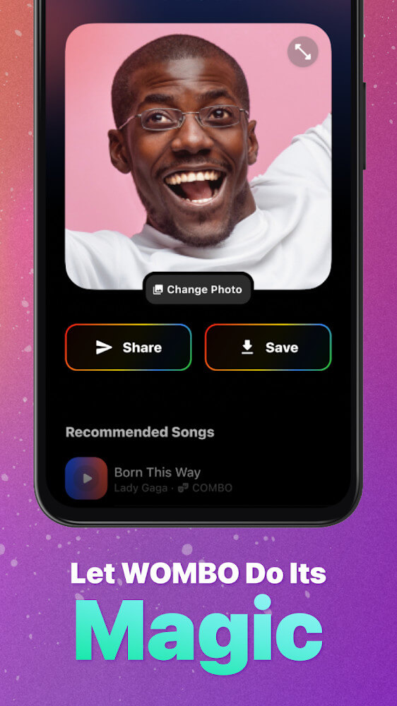 Wombo: Make your selfies sing
