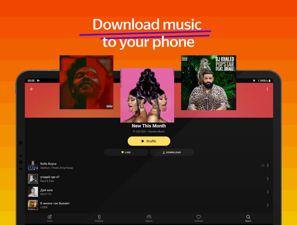 Musik dan podcast Yandex