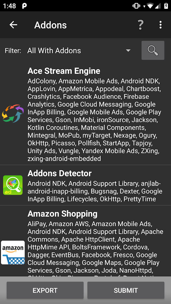 Addons Detector