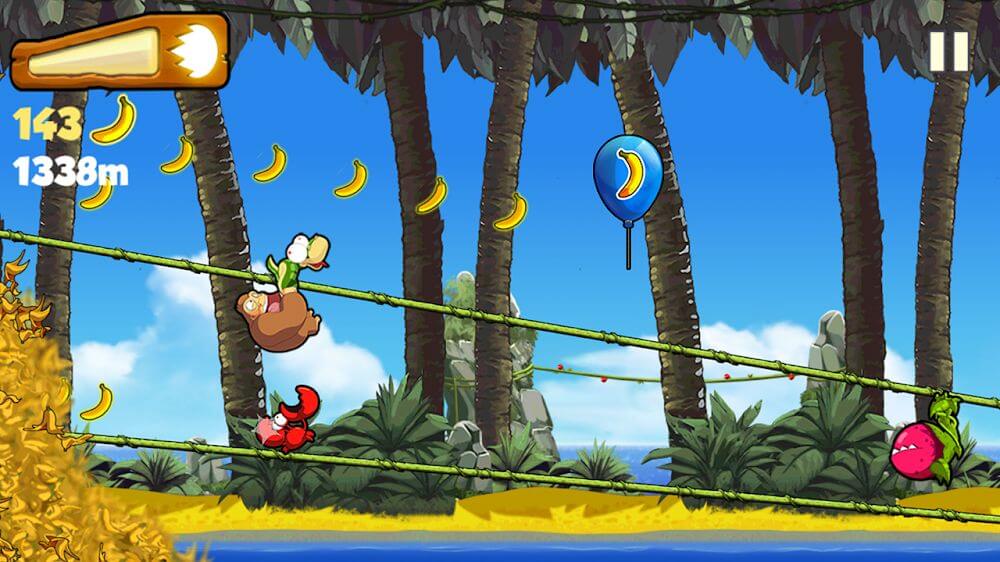 Hack game Banana Kong v1.9.16.12 MOD APK (Ulimited Bananas, Hearts, God Mode) 2024 Banana-kong-5