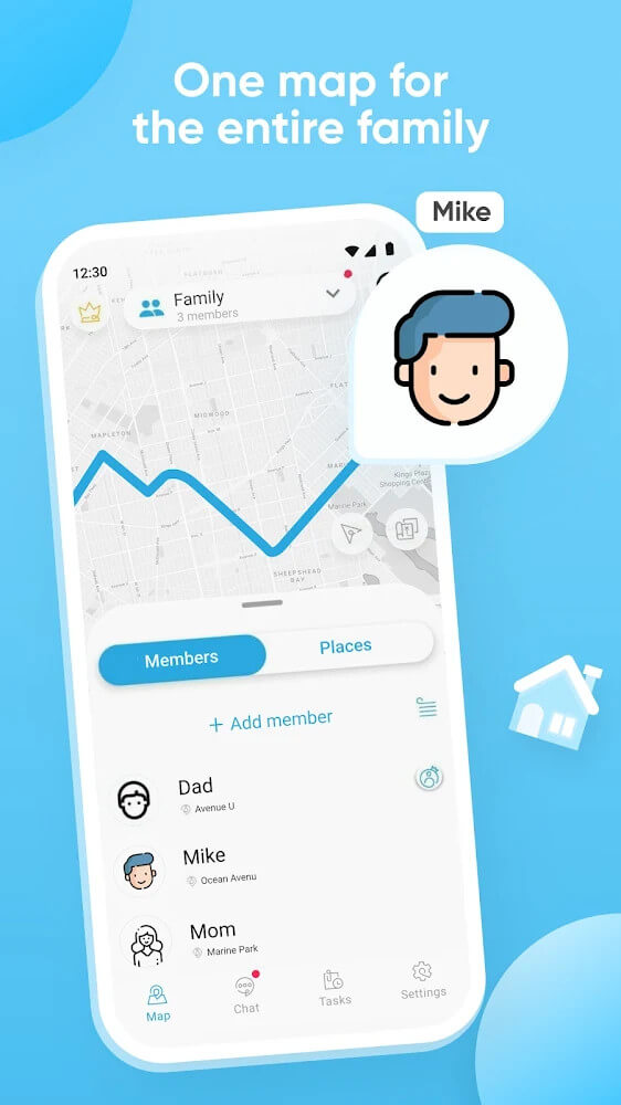 FamilyGo: GPS tracker for your mobile phone