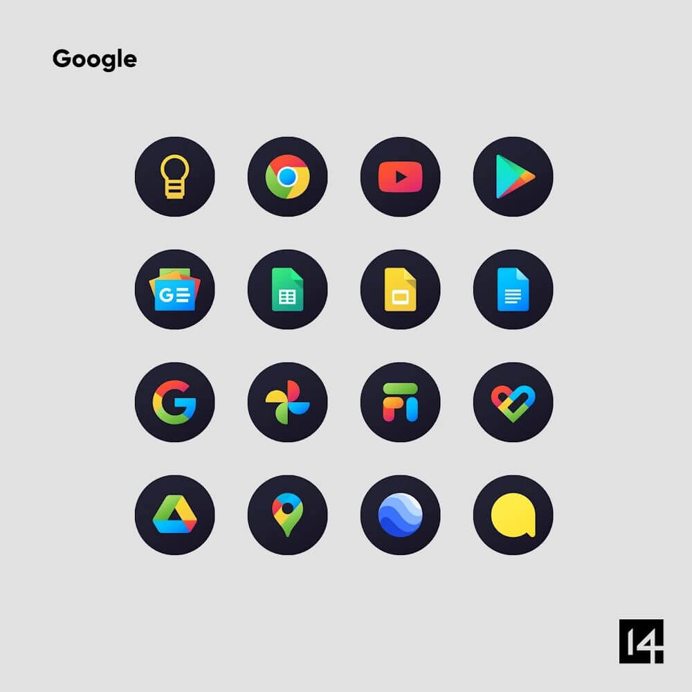 Hera Dark: Circle Icon Pack v6.8.5 APK (Patched) Download