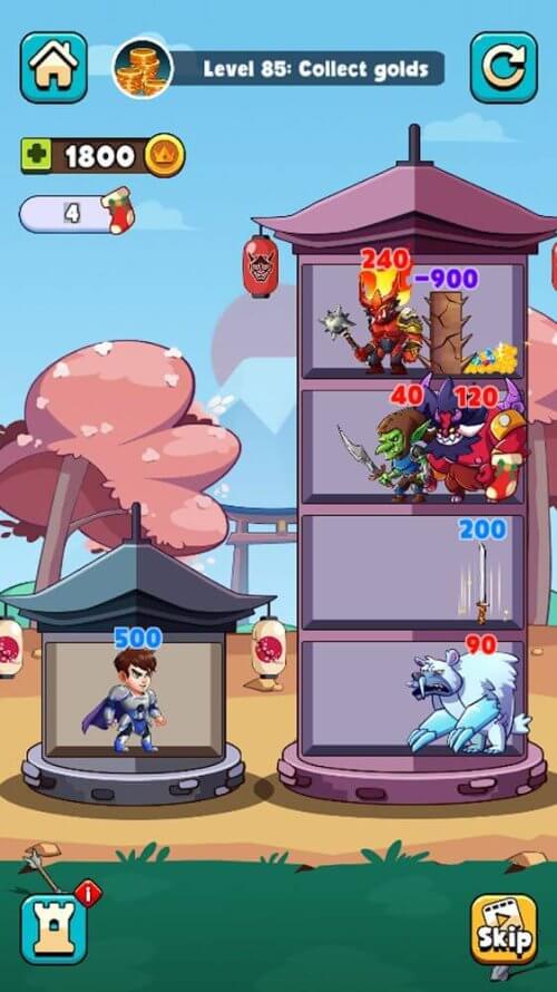 Hero Tower Wars v7.9 MOD APK (Unlimited Money, Unlocked) Download