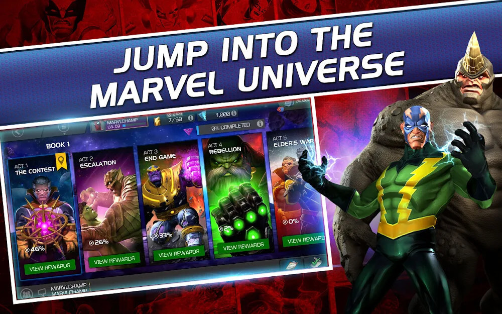 Marvel Contest Of Champions Mod Apk Version 37.2.0 [ Mod Menu ] [ Unlimited  Health ] [ God Mod ] 