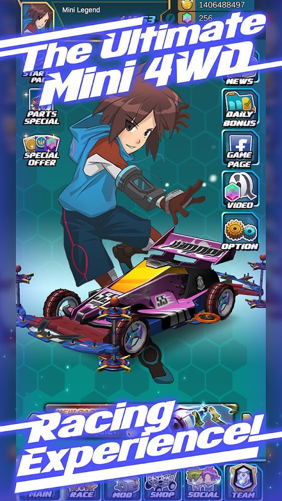 Hack game Mini Legend v3.3.0 MOD APK (Menu/Unlimited Car Energy, Instant Win) 2024 Mini-legend-mini-4wd-racing-4