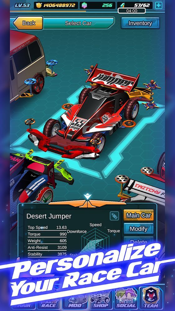 Hack game Mini Legend v3.3.0 MOD APK (Menu/Unlimited Car Energy, Instant Win) 2024 Mini-legend-mini-4wd-racing-5