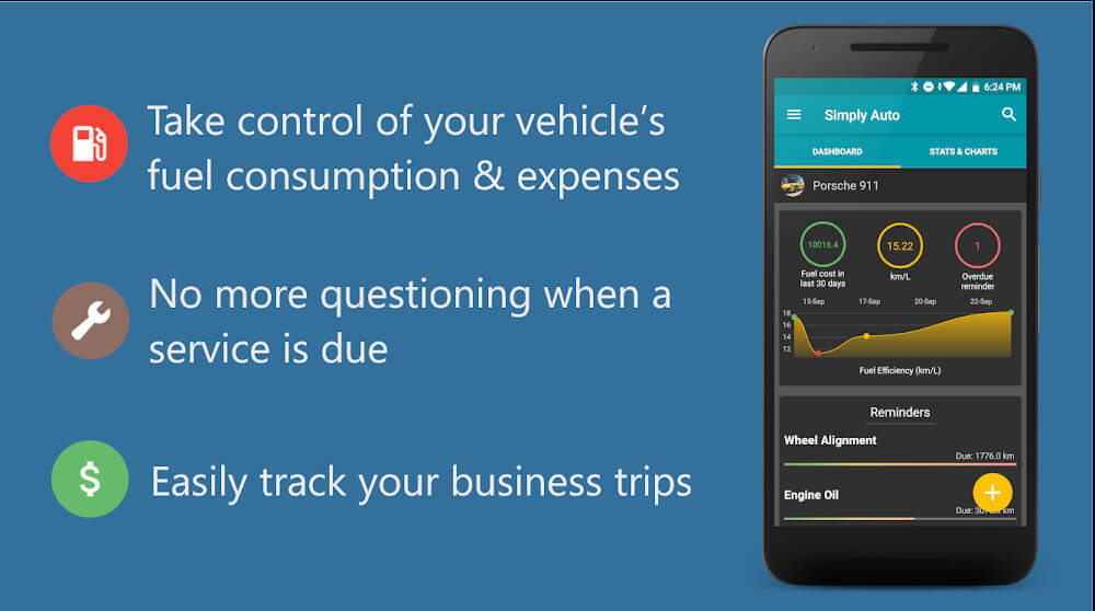 Simply Auto: Car Maintenance & Mileage tracker app