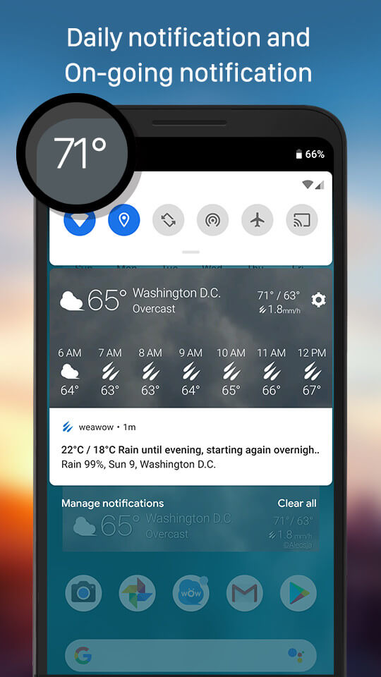 Clima y widget - Weawow