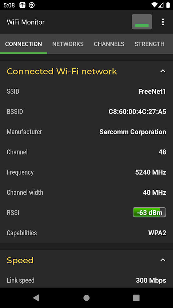 WiFi Monitor Pro: analyzer of Wi-Fi networks