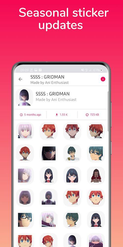 +100000 stickers de anime WAStickerApps para WhatsApp