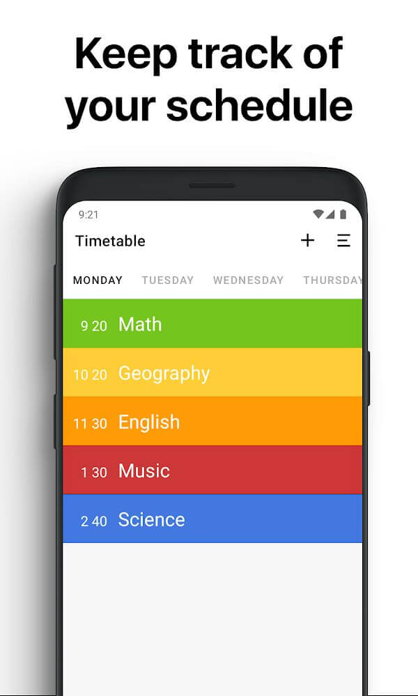 Class Timetable – Schedule App