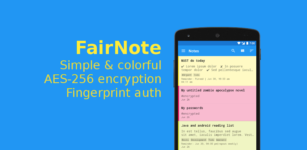 FairNote – Encrypted Notes