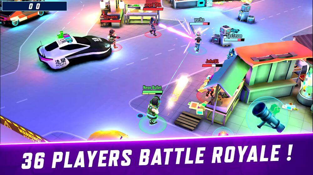 Hack Gridpunk Battle Royale v1.1.02 MOD APK (Drone View, Unlimited MP) 2024 full vip Gridpunk-battle-royale-3v3-pvp-4