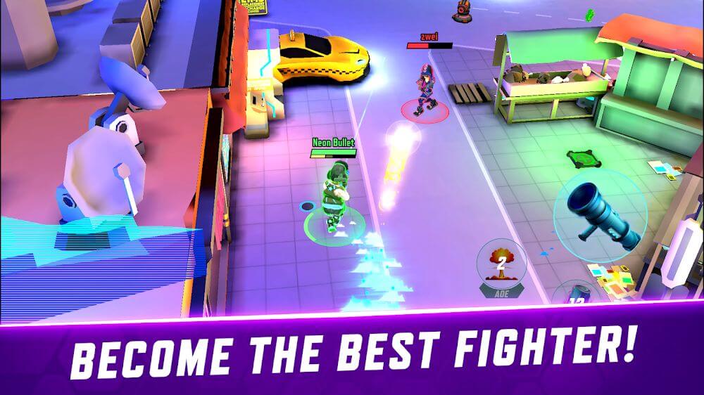 Hack Gridpunk Battle Royale v1.1.02 MOD APK (Drone View, Unlimited MP) 2024 full vip Gridpunk-battle-royale-3v3-pvp-7