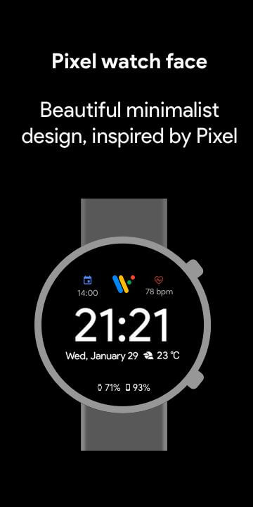 Pixel Minimal Watch Face – Watch Faces for WearOS