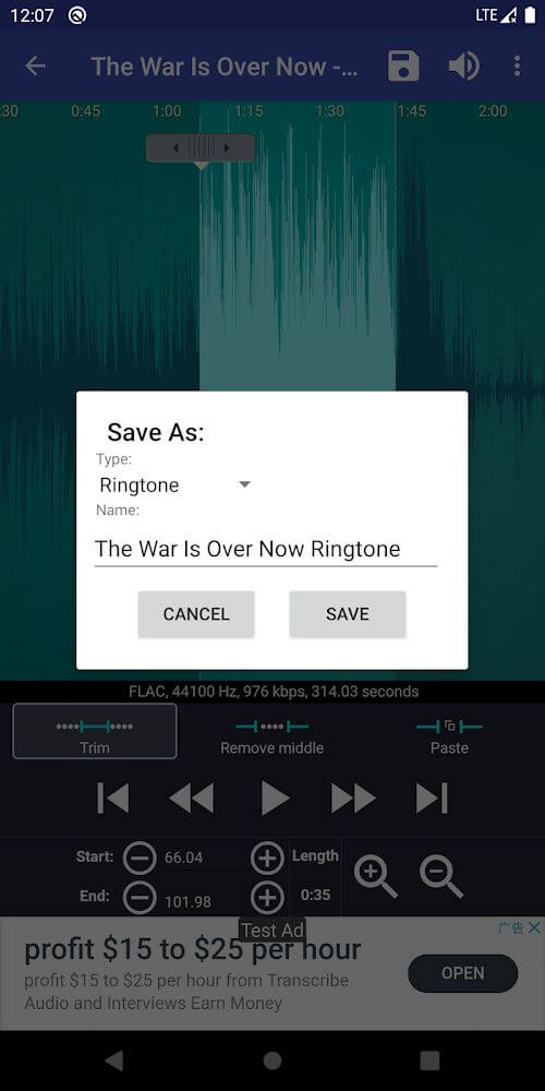 Ringtone Maker – create free ringtones from music
