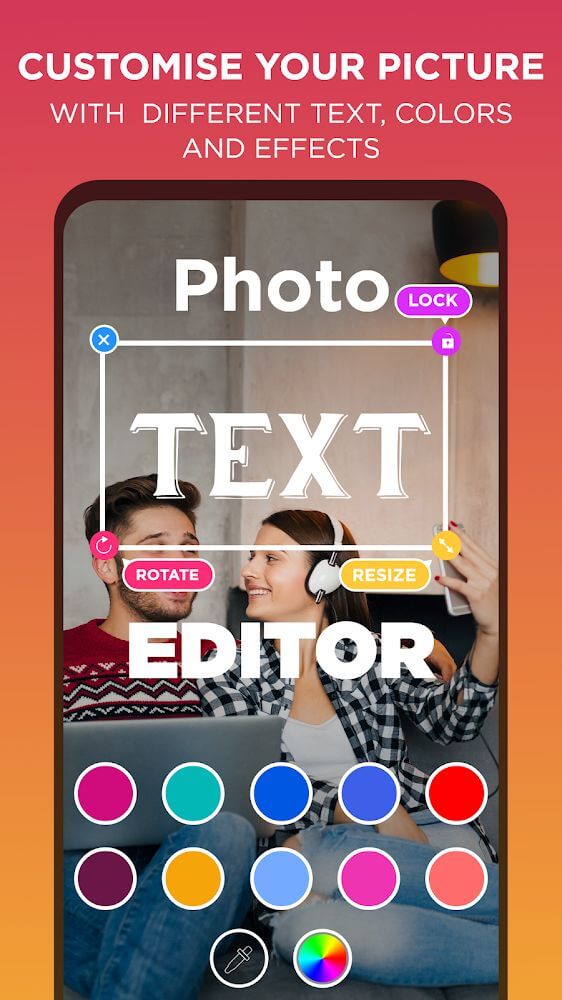Text on photo editor – Texture