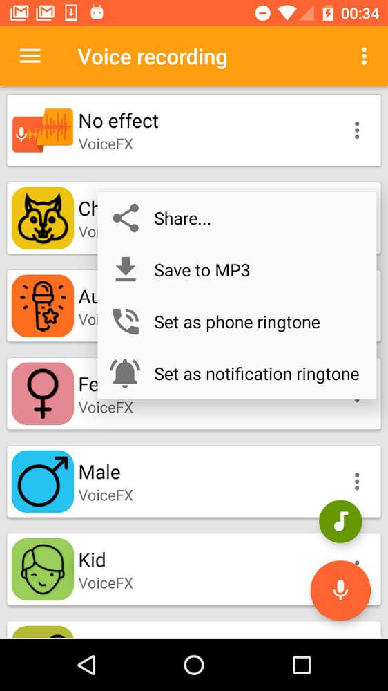 VoiceFX – Voice Changer with voice effects
