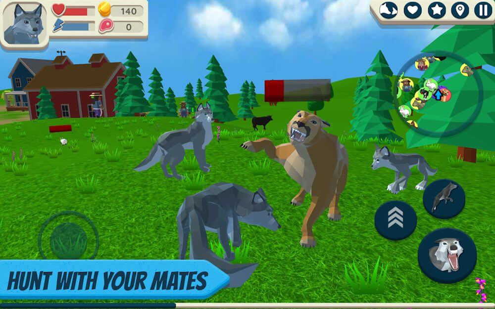 Wolf Simulator: Wild Animals 3D