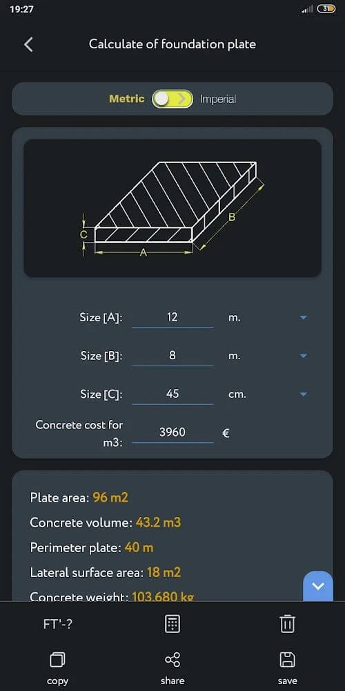 Construction Calculator – Materials Evaluation