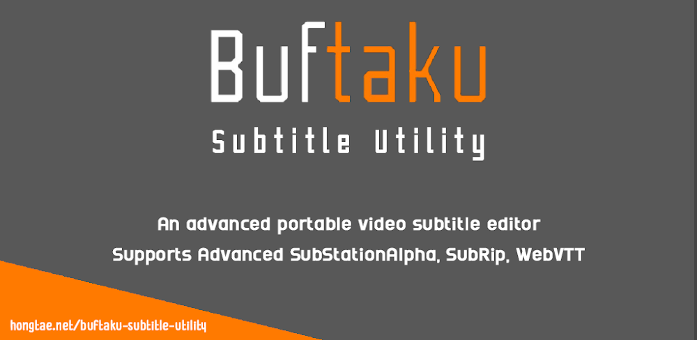 Buftaku Subtitle Editor