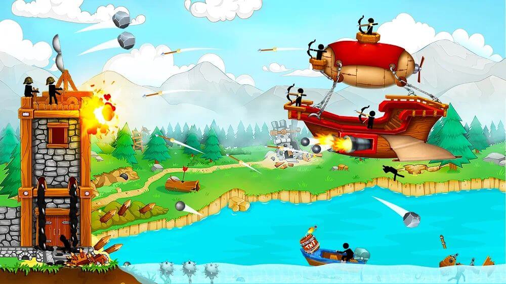 The Catapult: Castle Clash with Stickman Pirates