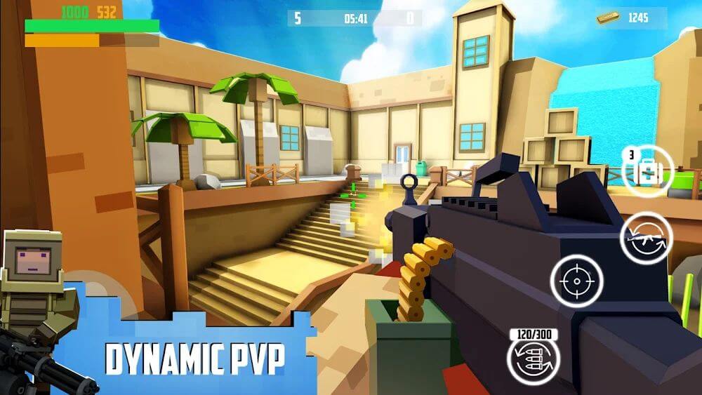 Block Gun: FPS PvP War - Online Gun Shooting Games Ver. 9.3 MOD APK, GOLD  NEVER DECREASE, DUMB ENEMY